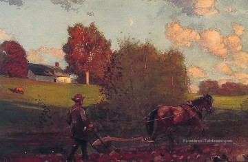  peint - Le dernier sillon réalisme peintre Winslow Homer